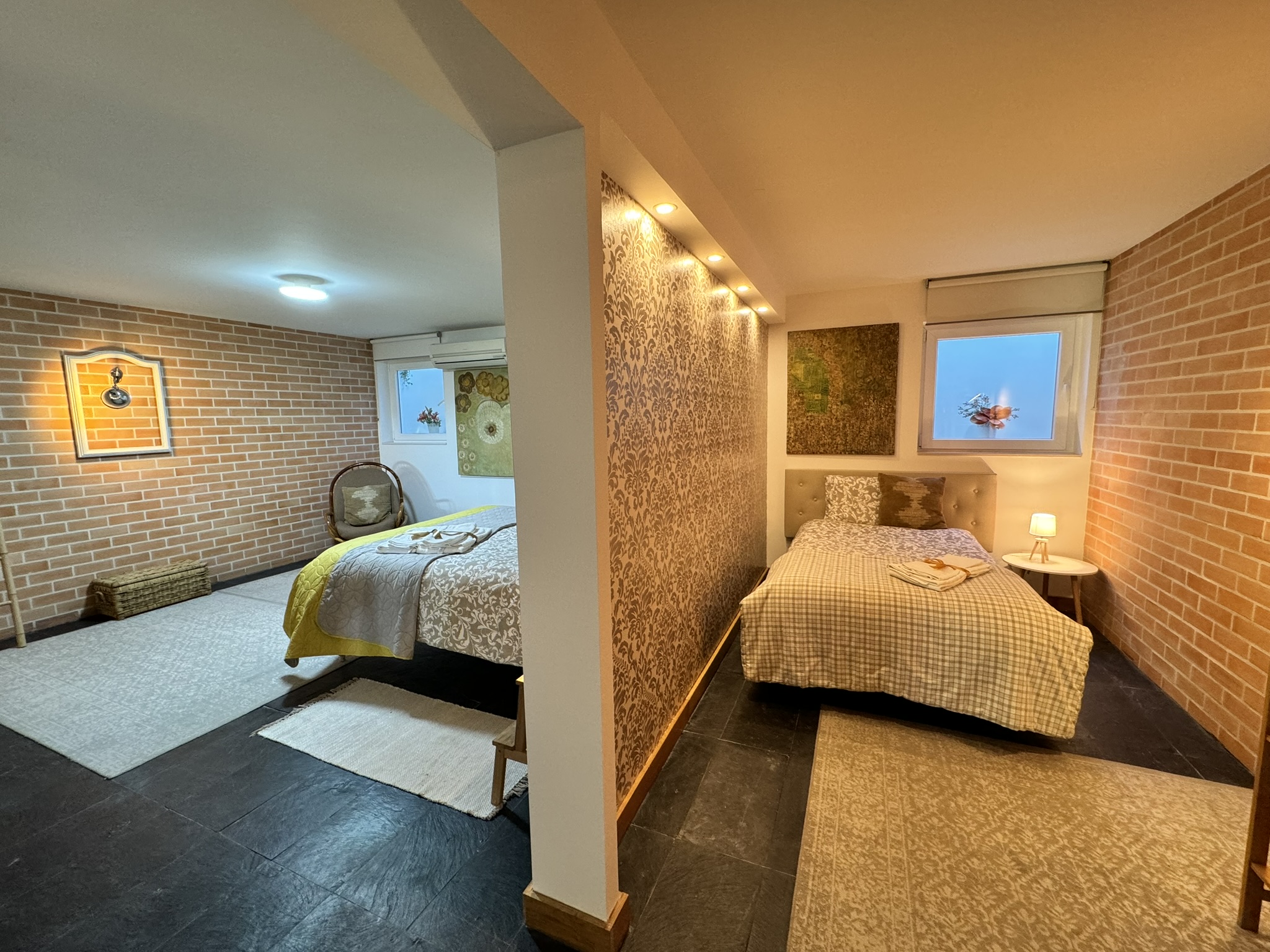 Vista sobre os quartos